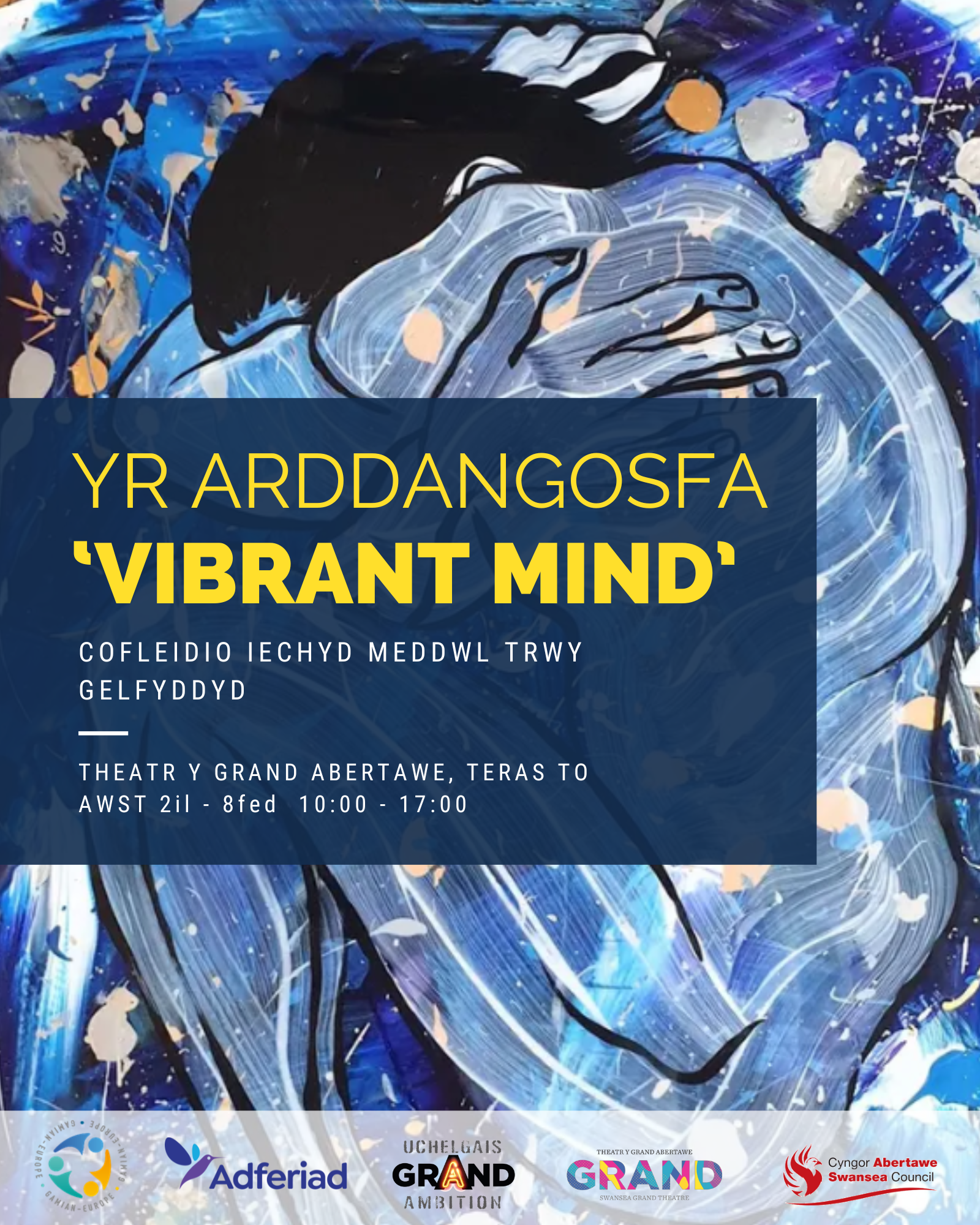 Arddangosfa Gelf Deithiol Ewrop yn dod i Gymru – Lansio Arddangosfa ‘The Vibrant Mind’